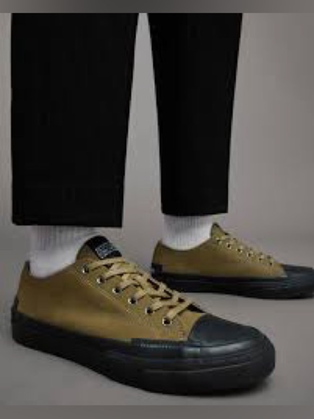 AllSaints Redd Suede Casual Olive Canvas Low-Top Pants Shoe Mens 12